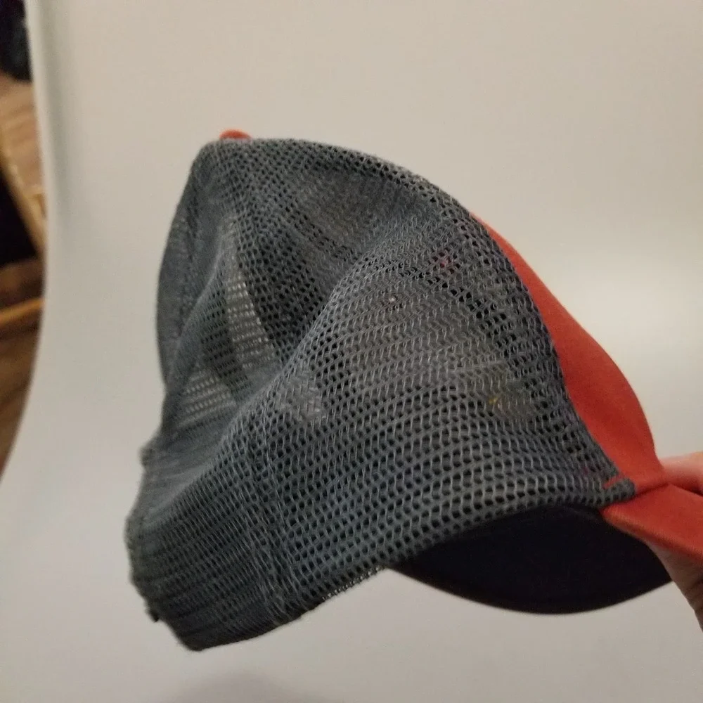 Patagonia Hat Cap Snapback Orange Gray Mesh Trucker Style Outdoor Hiking